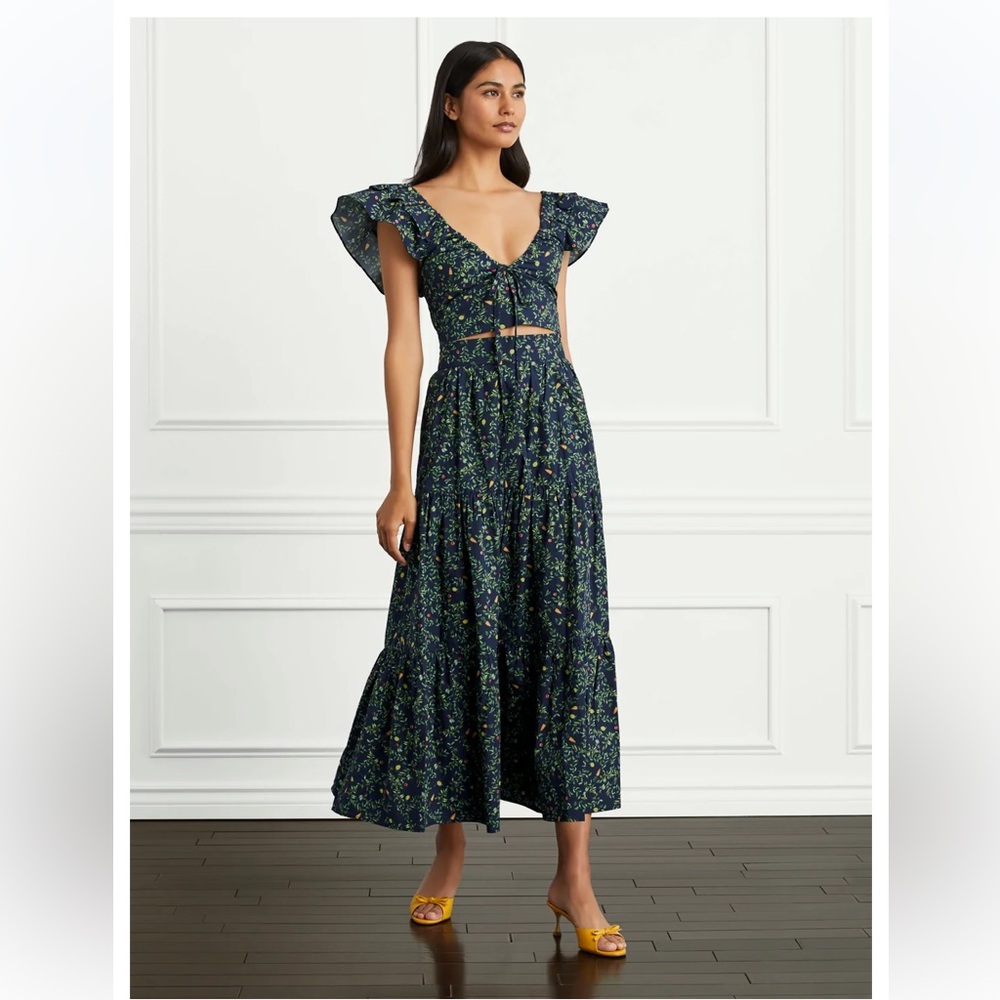 Hill House Set Alexa Top & Camilla Maxi Skirt Midnight Garden Small